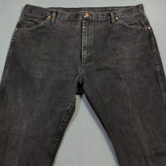 Wrangler Jeans Men's 40x32 Fits 40x30 Black 13MWZ Cowboy Cut Denim Western - Picture 6 of 11